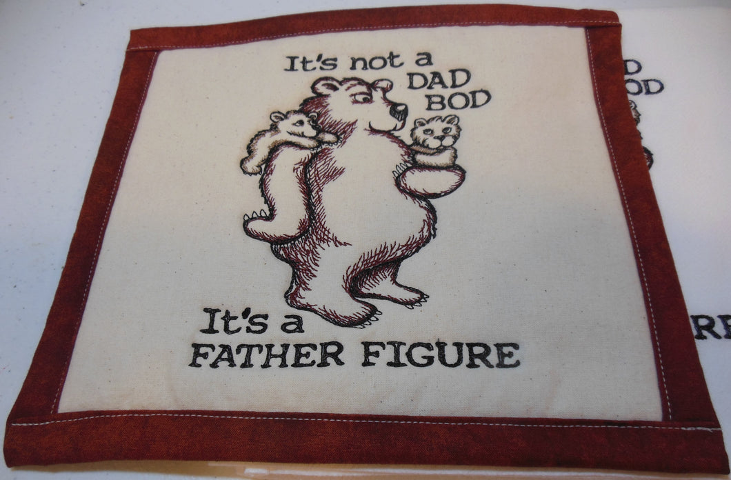 Dad Bod or Father Figure Towel & Potholder Set