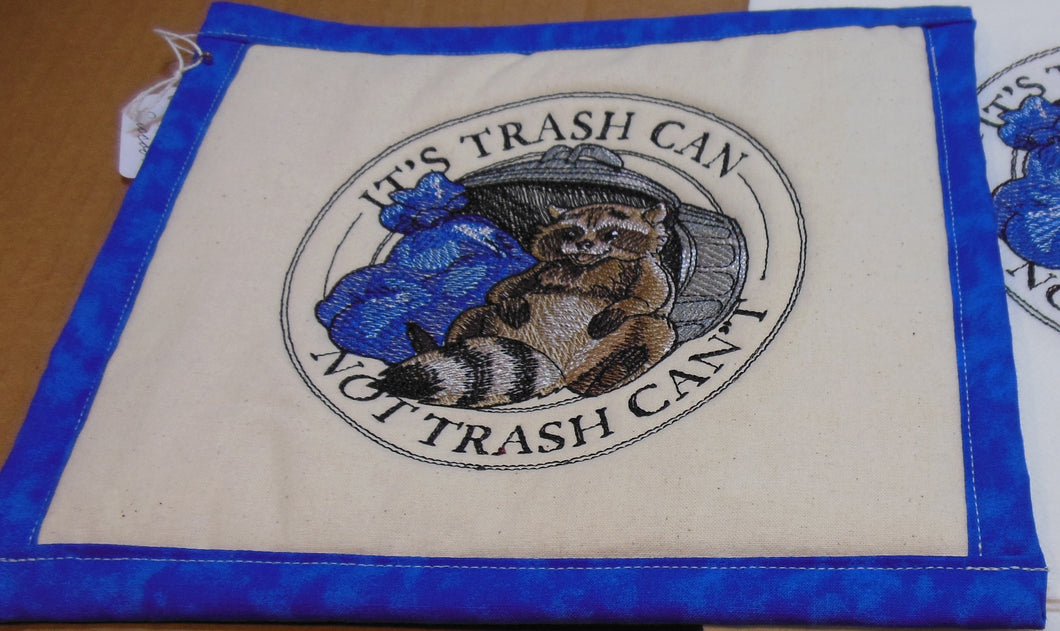 Trash Can Raccoon Towel & Potholder Set