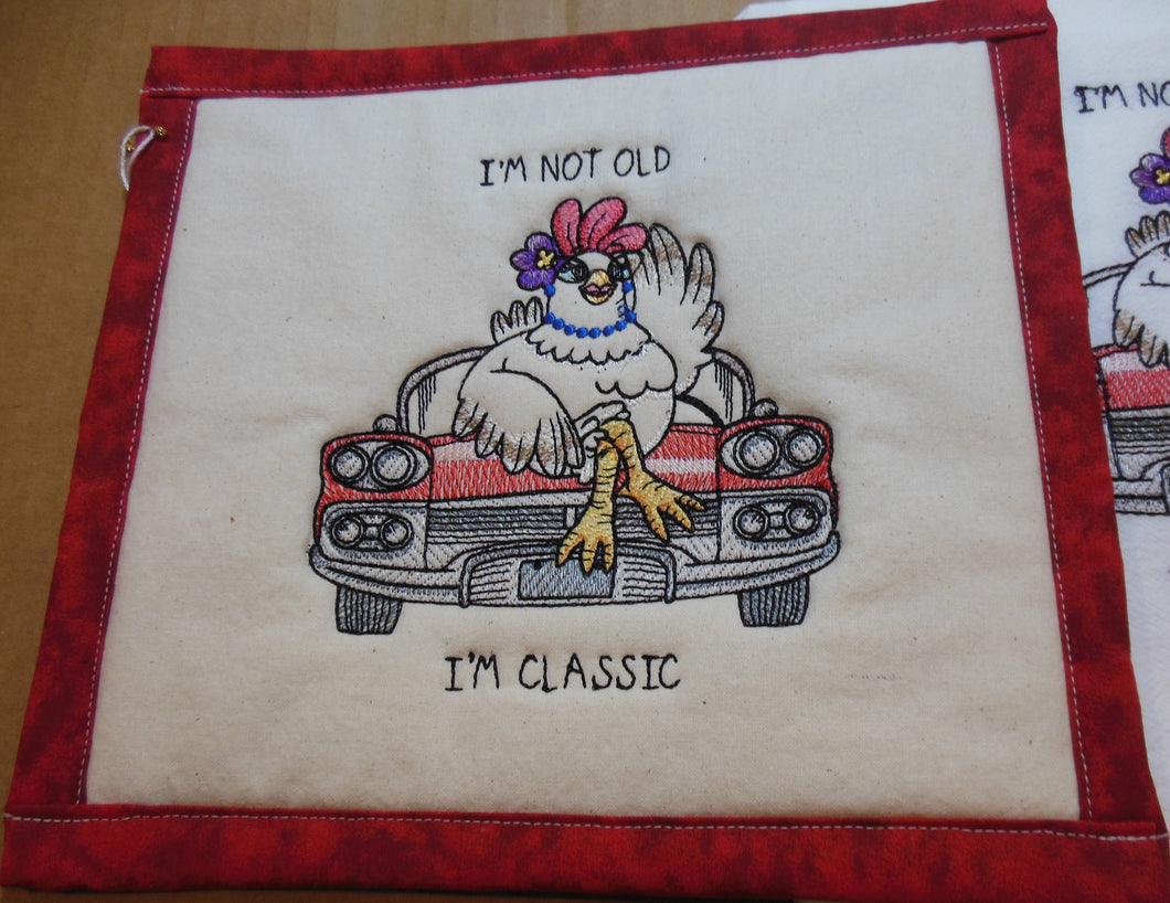 I'm not old I'm Classic Towel & Potholder Set