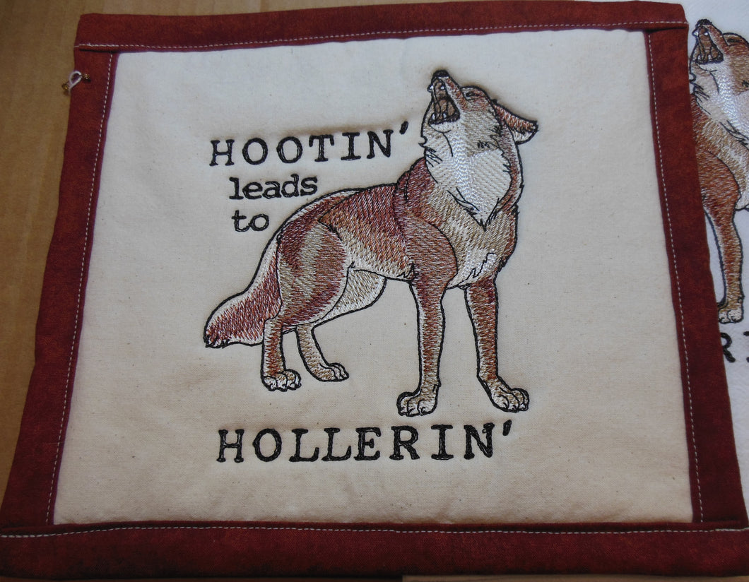 Hootin lads to Hollerin Towel & Potholder Set