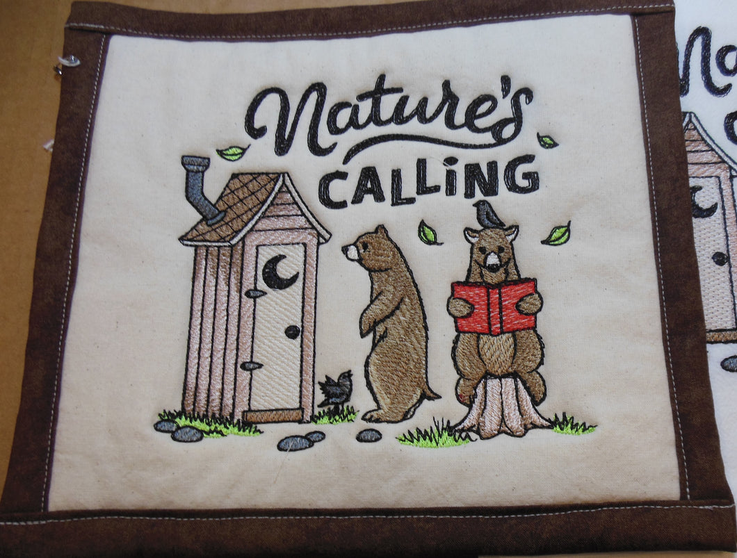 Nature is Calling Towel & Potholder Set