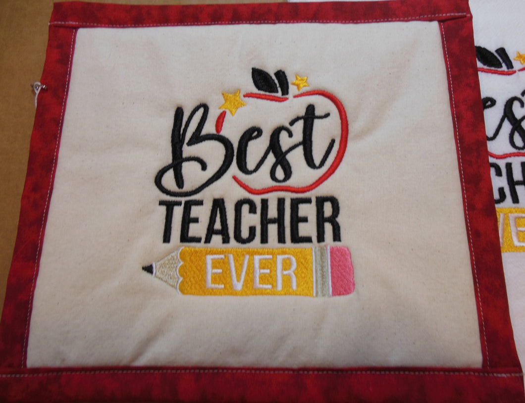 Best Teacher Towel & Potholder Set