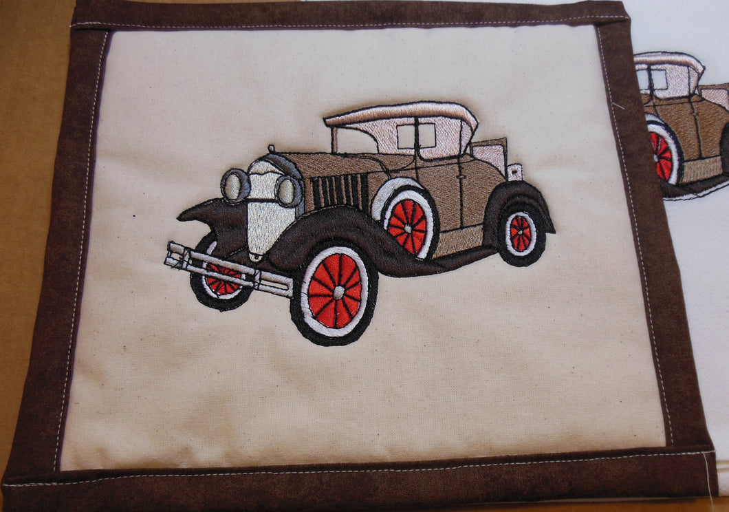 1930 Car Towel & Potholder Set