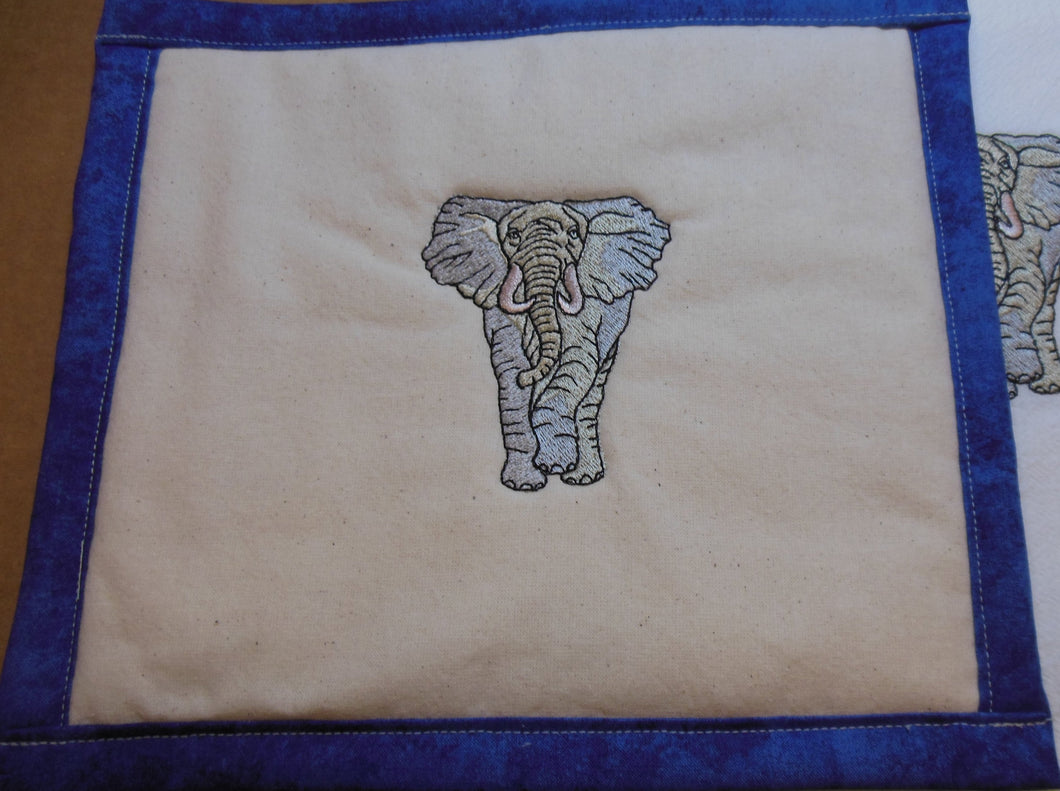 Marching Elephant Towel & Potholder Set