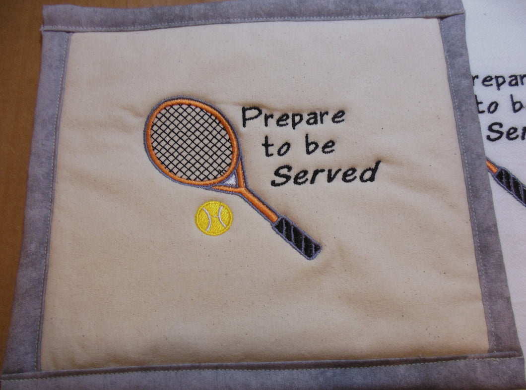 Be Served Tennis Towel & Potholder Set