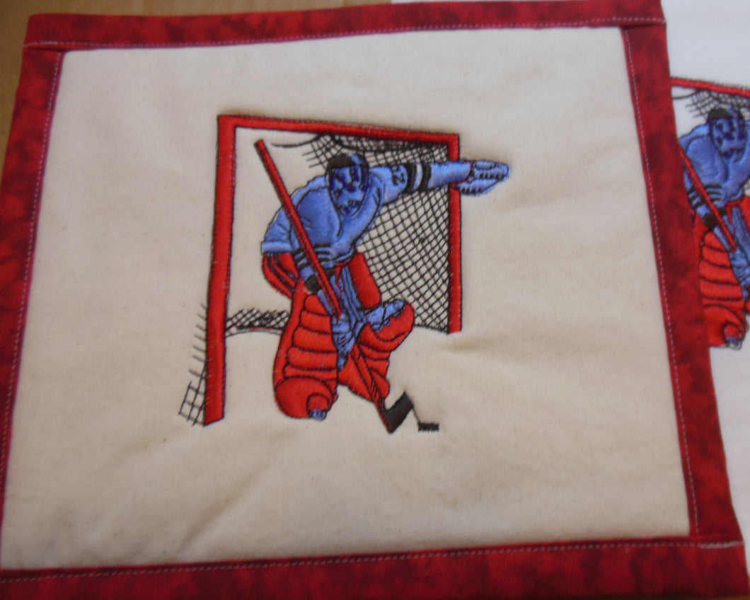 Hockey Player Towel & Potholder Set