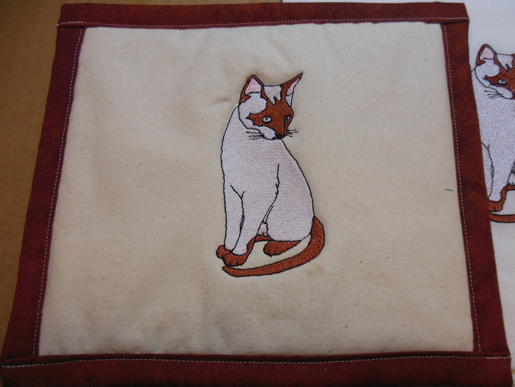 Siamese Cat Towel & Potholder Set