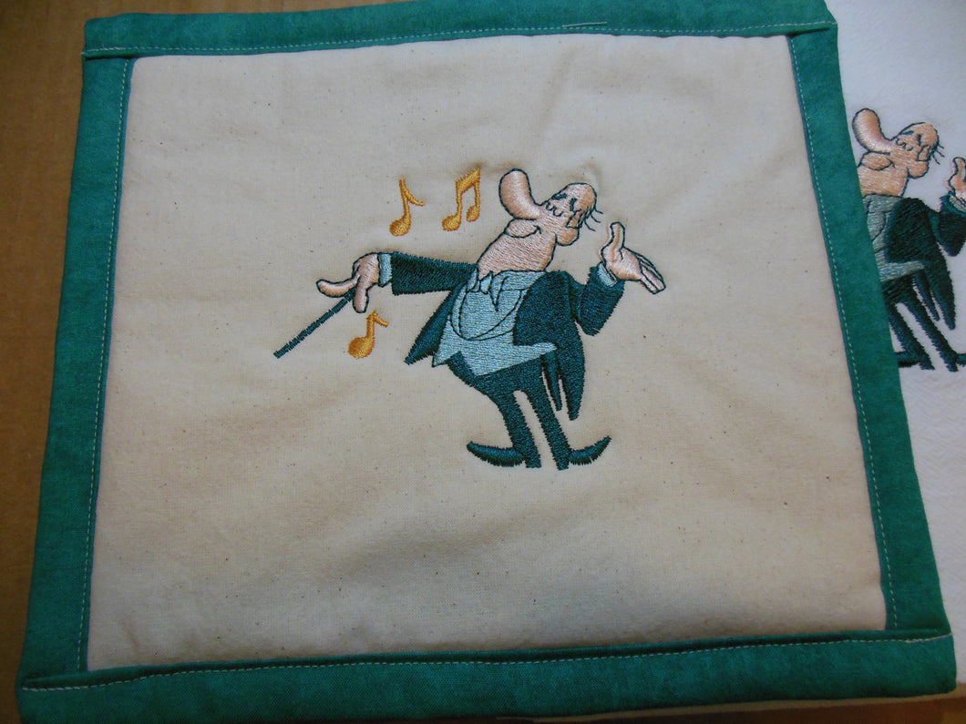 Music Conductor Towel & Potholder Set