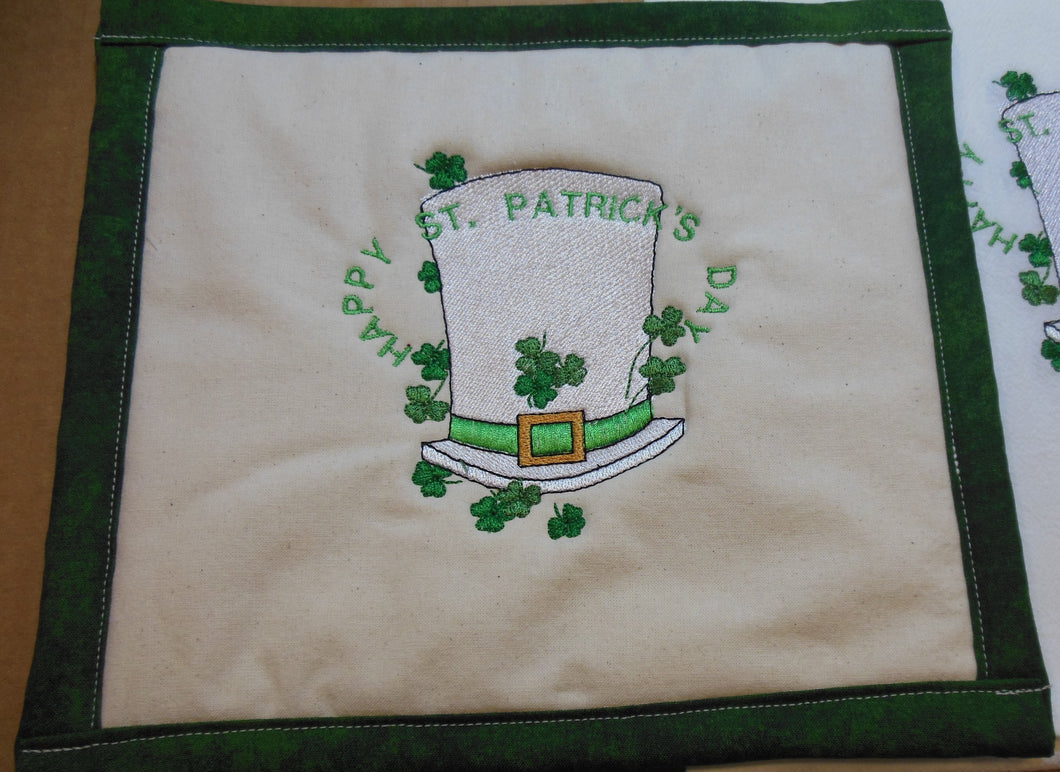 ST. Pattys Day Hat Towel & Potholder Set