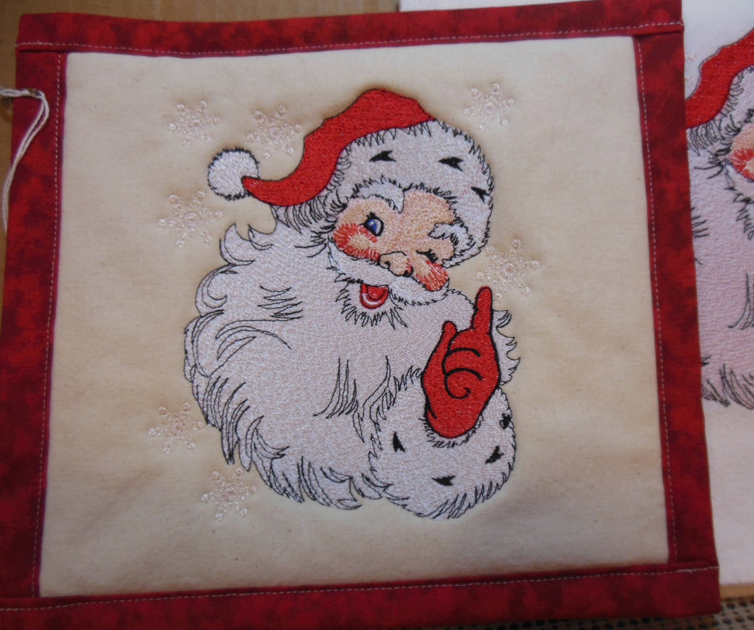 Santa Clause Towel & Potholder Set