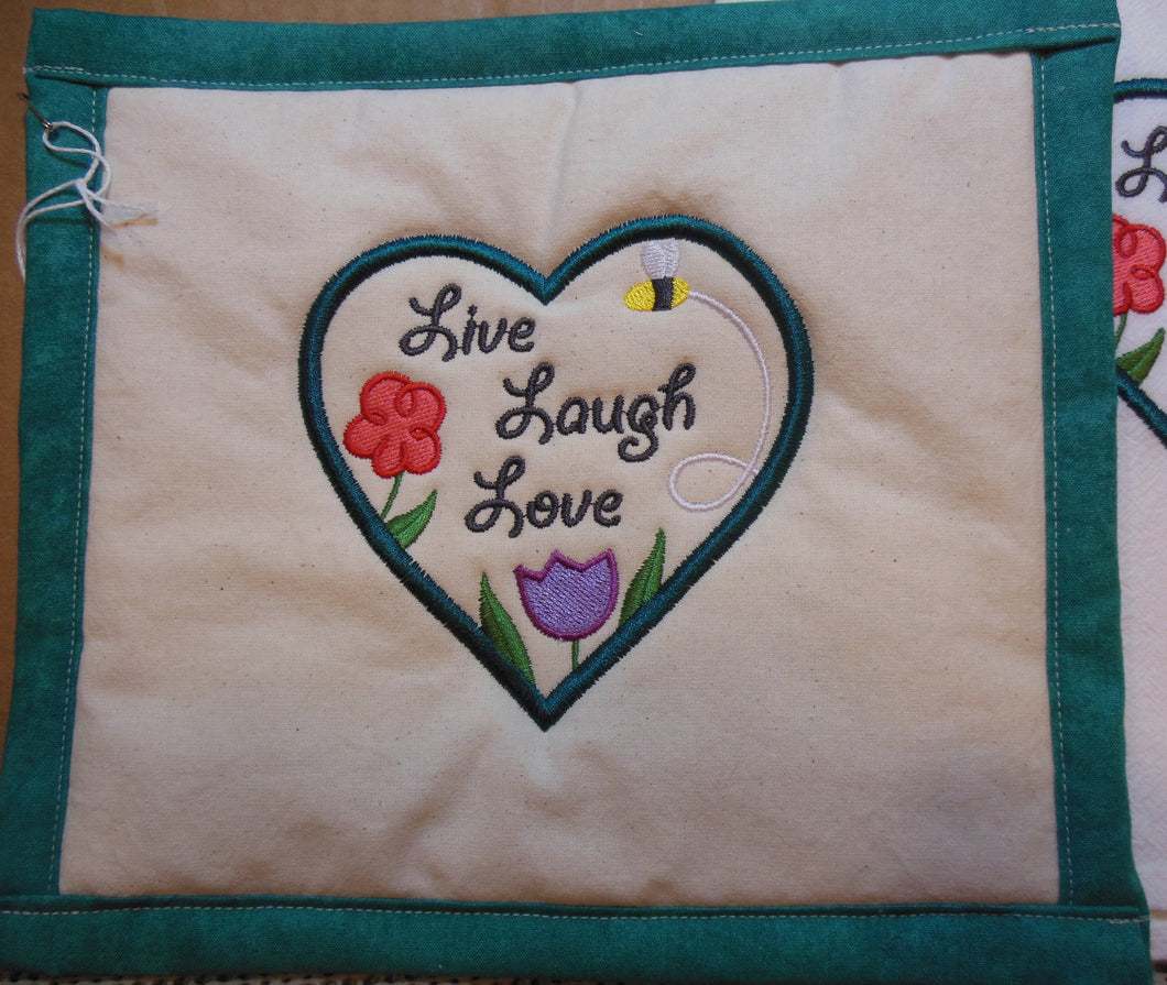 Live, Laugh, Love Towel & Potholder Set