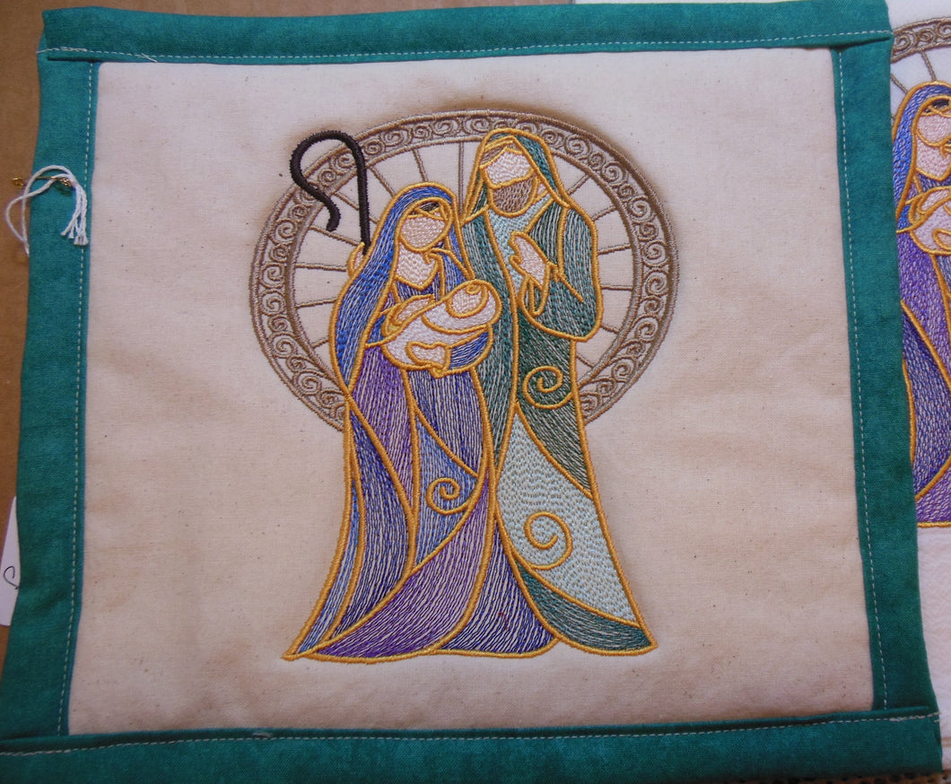 Gilded Holy Family Towel & Potholder Set