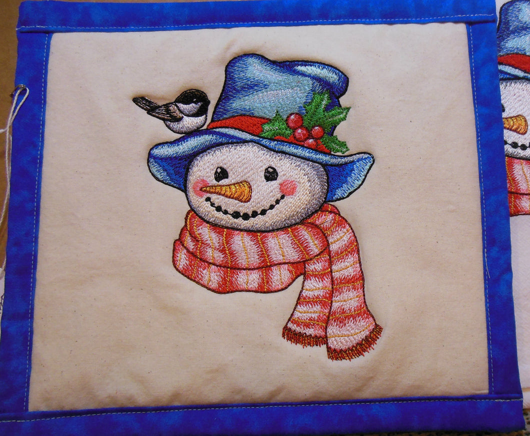 Sweet Nostalgia Snowman Towel & Potholder Set