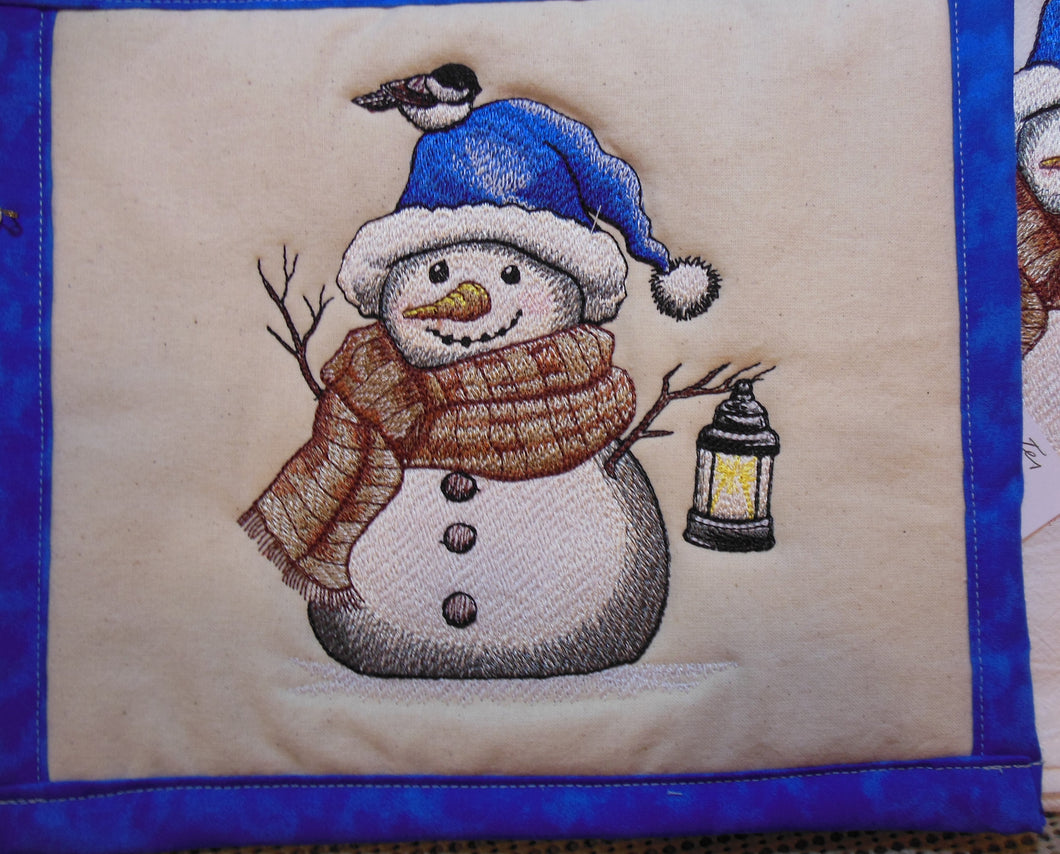 Winter Cheer Snowman Towel & Potholder Set