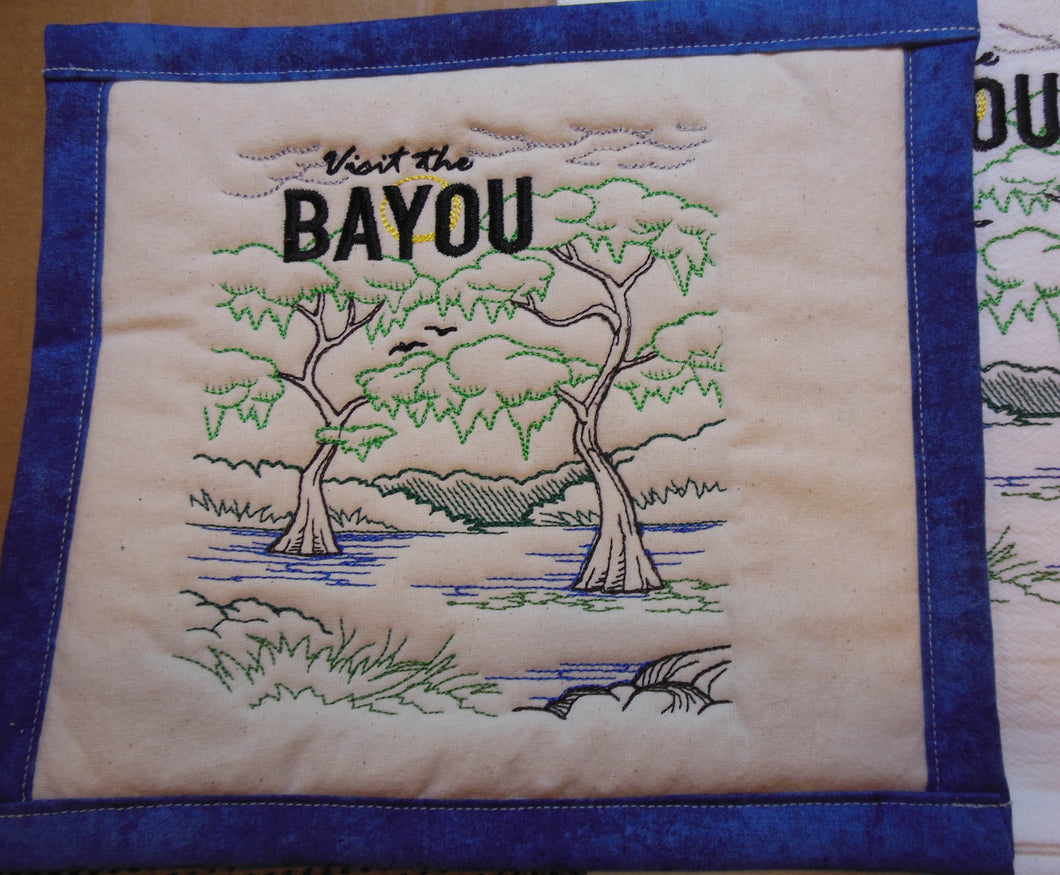 Destination Scene-Bayou Towel & Potholder Set