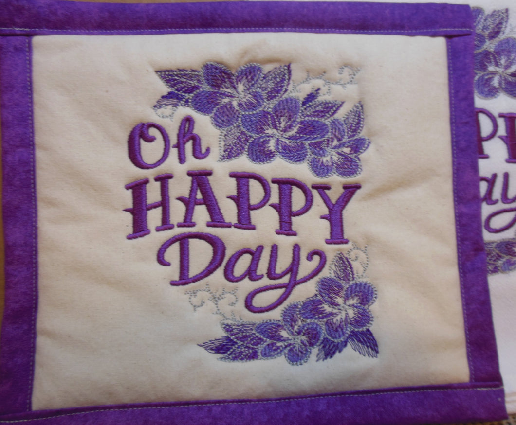 Oh Happy Day Towel & Potholder Set