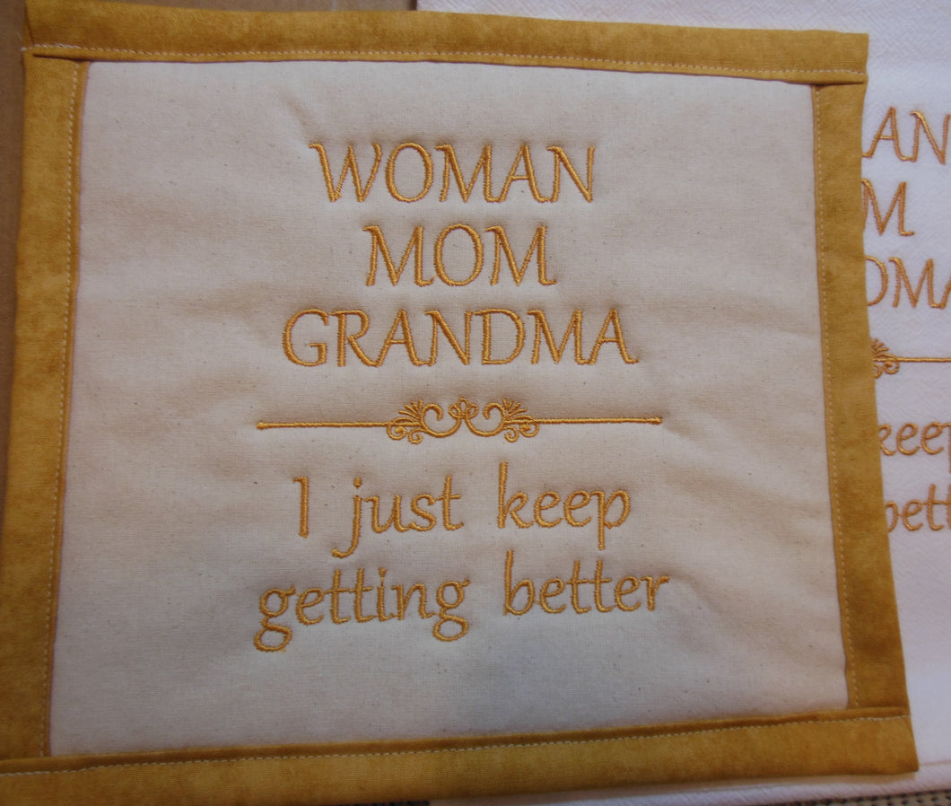 Getting better Towel & Potholder Set