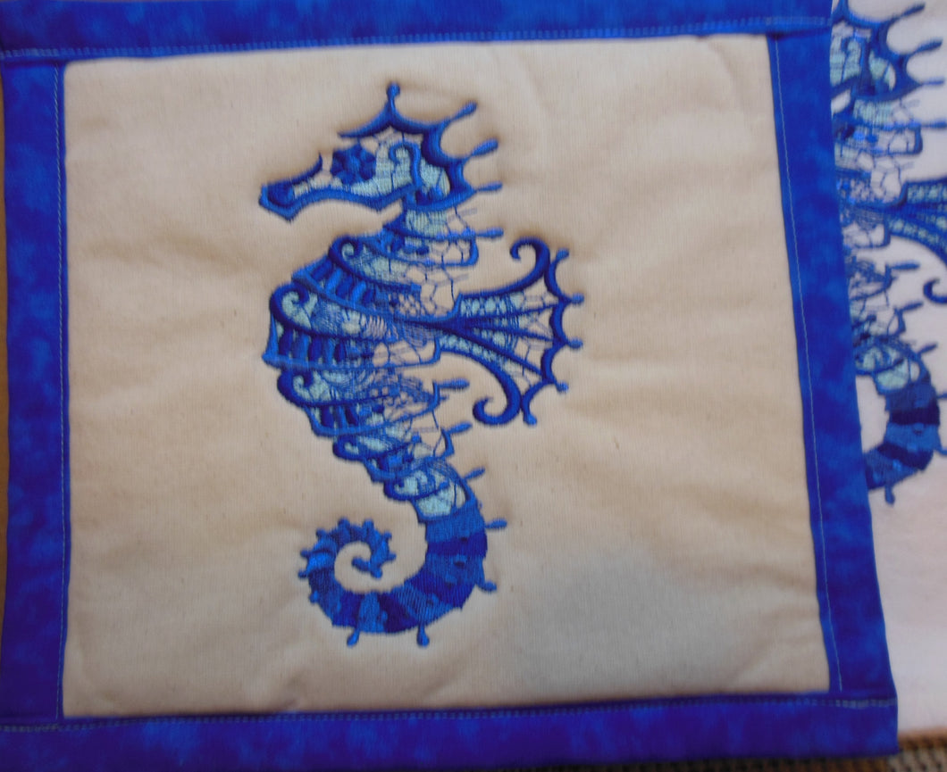 Seahorse Towel & Potholder Set