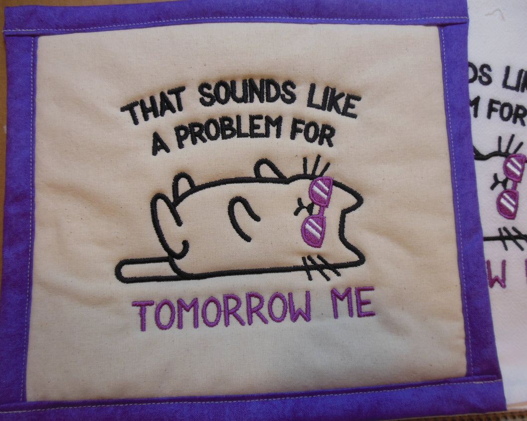 Tomorrow Me Cat Towel & Potholder Set