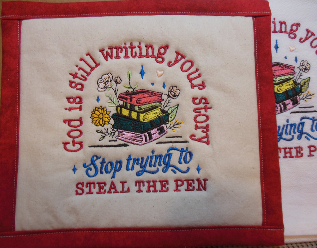 God Writing Your Story Towel & Potholder Set