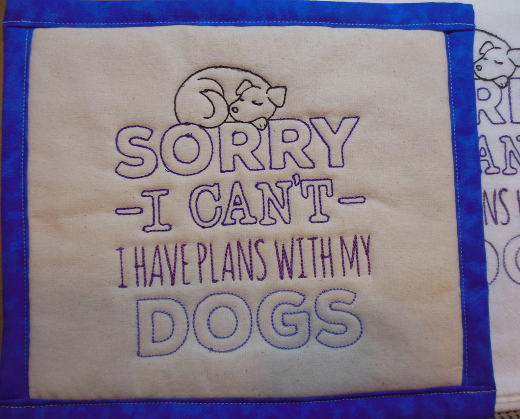 I Have Plans With My Dogs Towel and Potholder Set