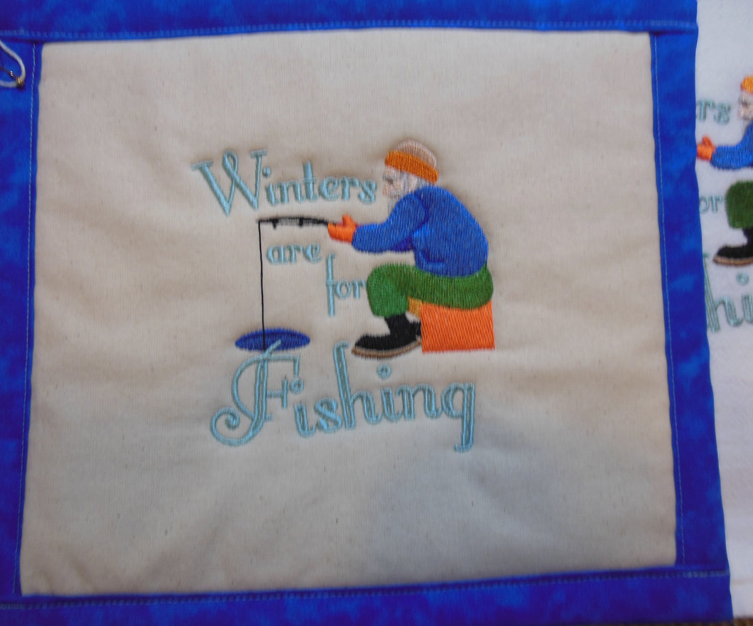 Winters for Fishing Towel & Potholder Set