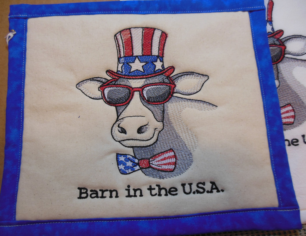 Barn in the USA  Cow Towel & Potholder Set