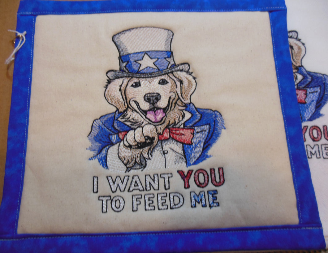 Feed Me Dog Towel & Potholder Set