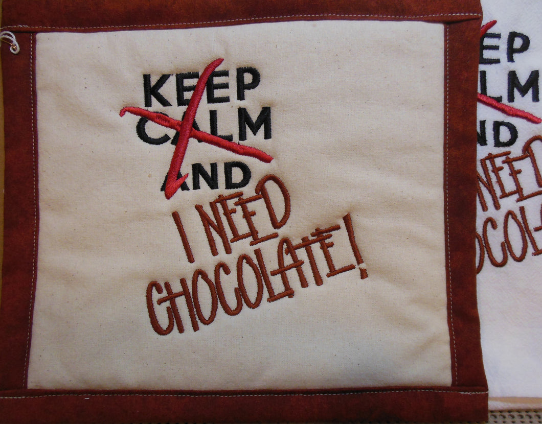I Need Chocolate Towel & Potholder Set
