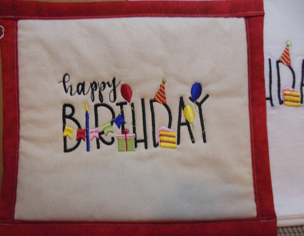 Happy Birthday Towel & Potholder Set
