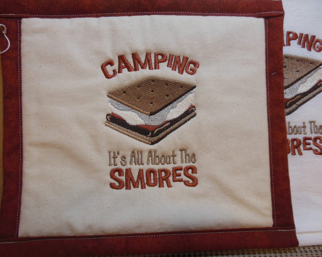 Camping Smores Towel & Potholder Set
