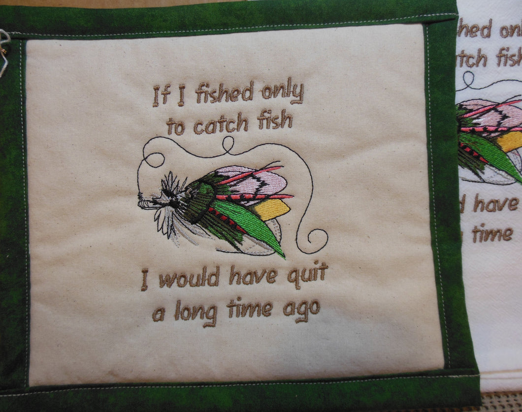 If I Fished Towel & Potholder Set