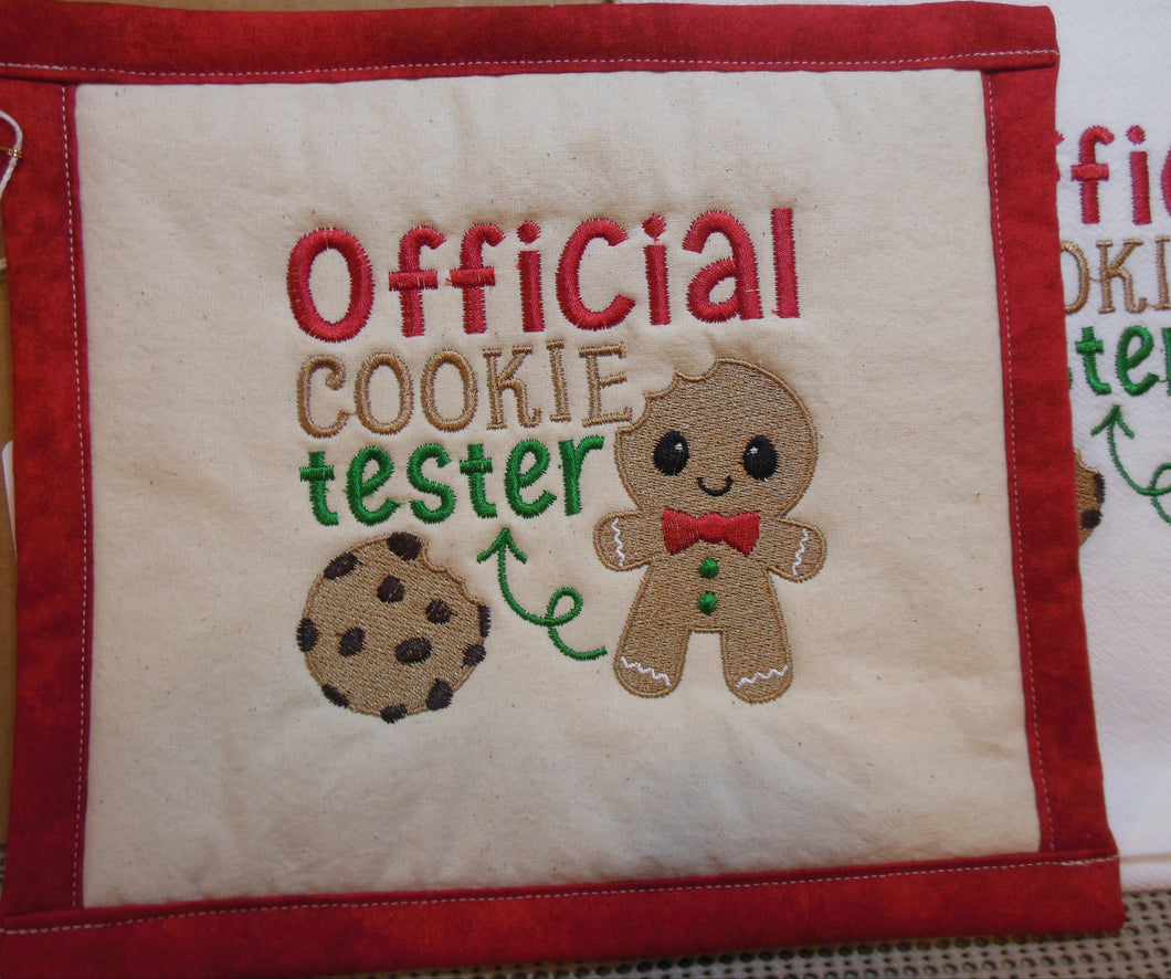 Official Cookie Tester Towel & Potholder Set