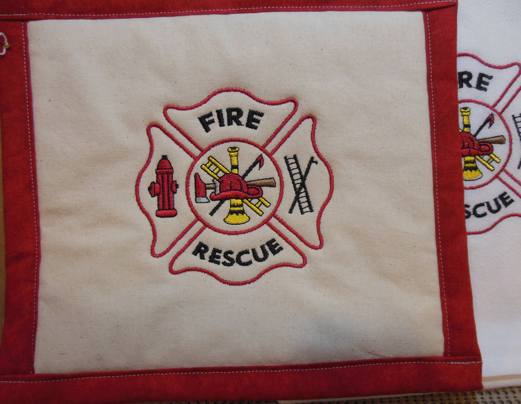 Fire Rescue Towel & Potholder Set