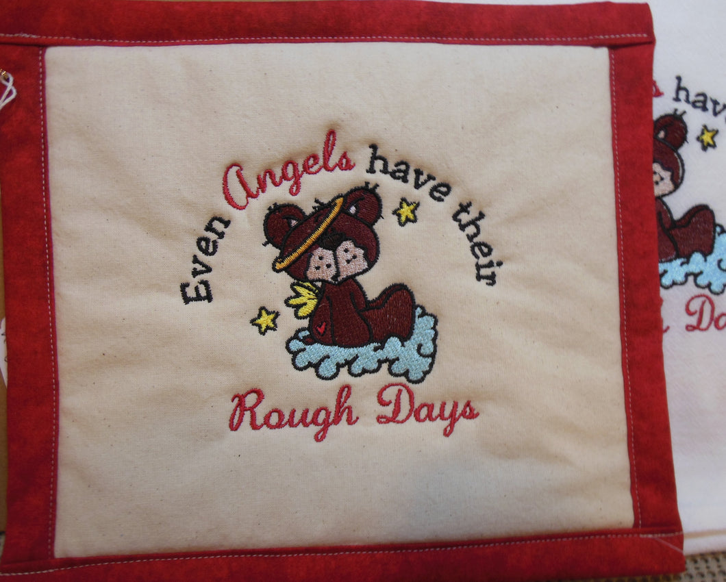 Angels Have Rough Days Towel & Potholder Set