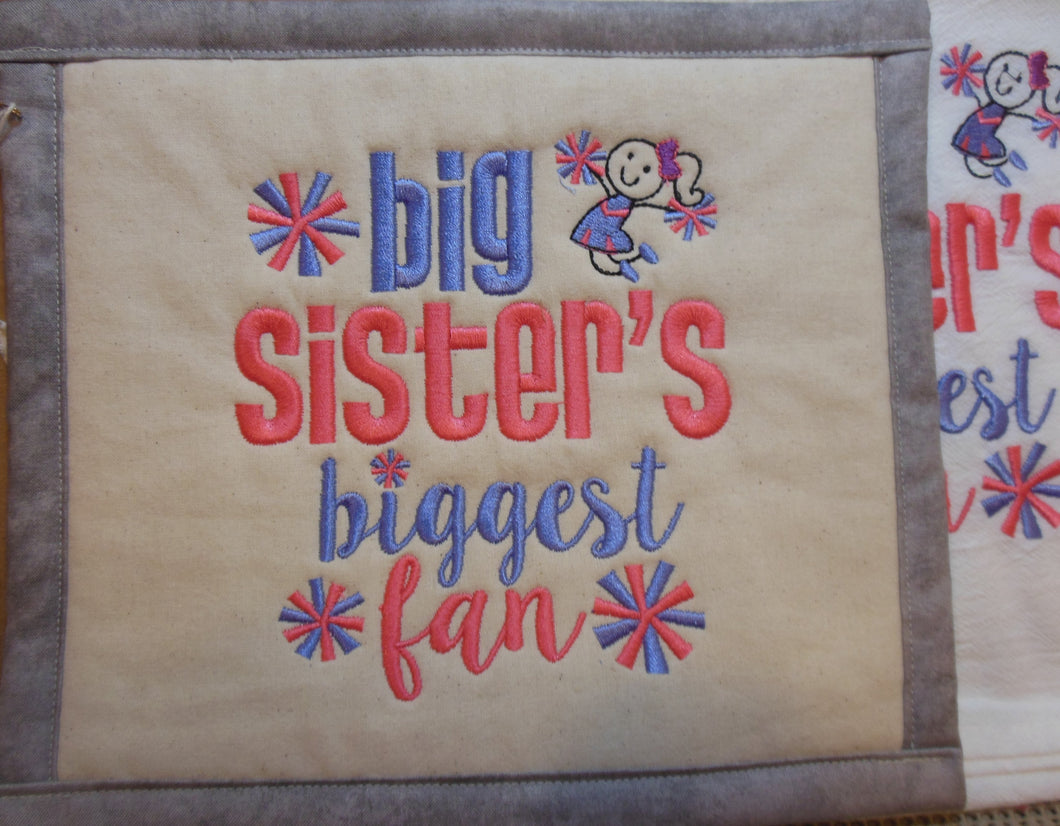 Big Sister's Biggest Fan Towel & Potholder Set