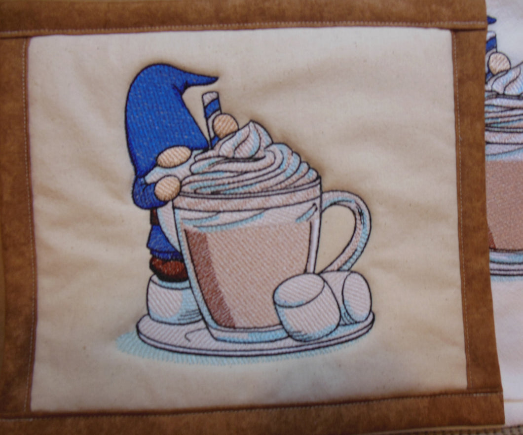 Sweet Winter Gnome with Hot Cocoa Towel & Potholder Set