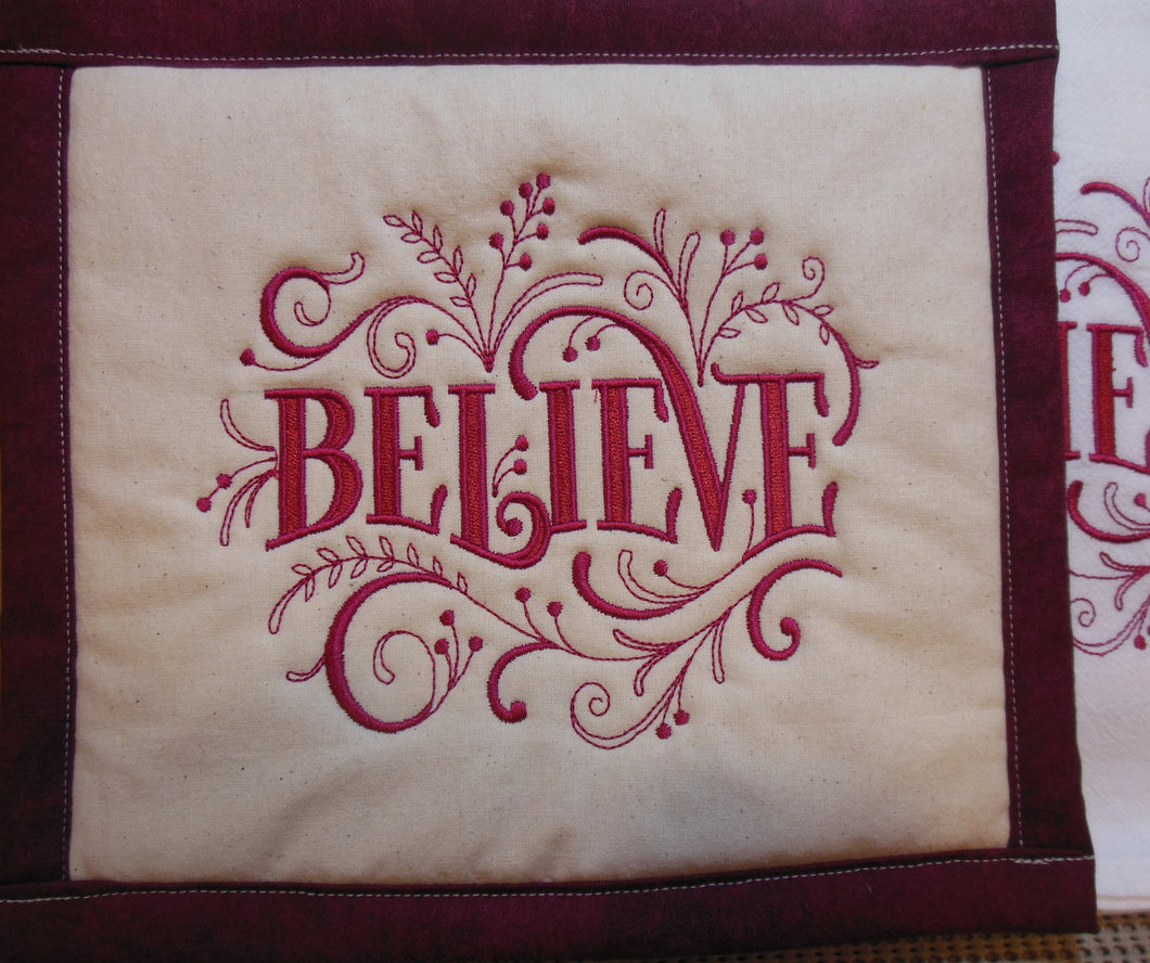 Believe Towel & Potholder Set