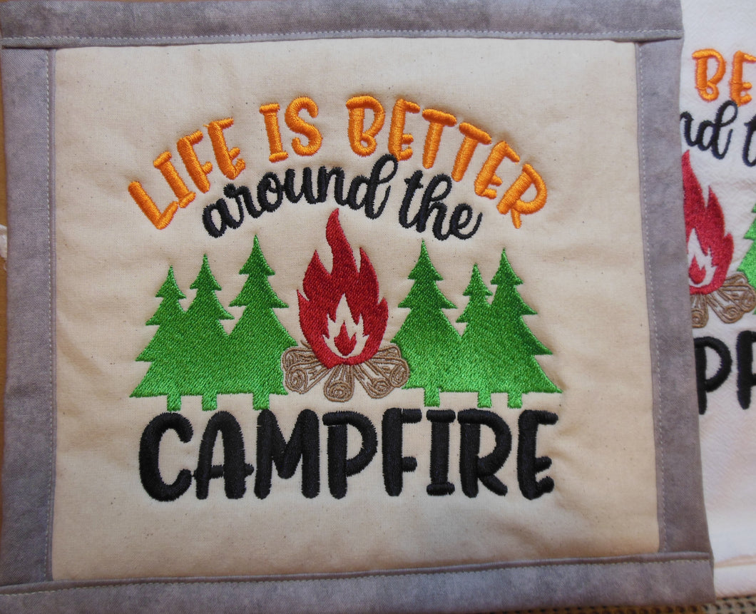 Around Campfire Towel & Potholder Set
