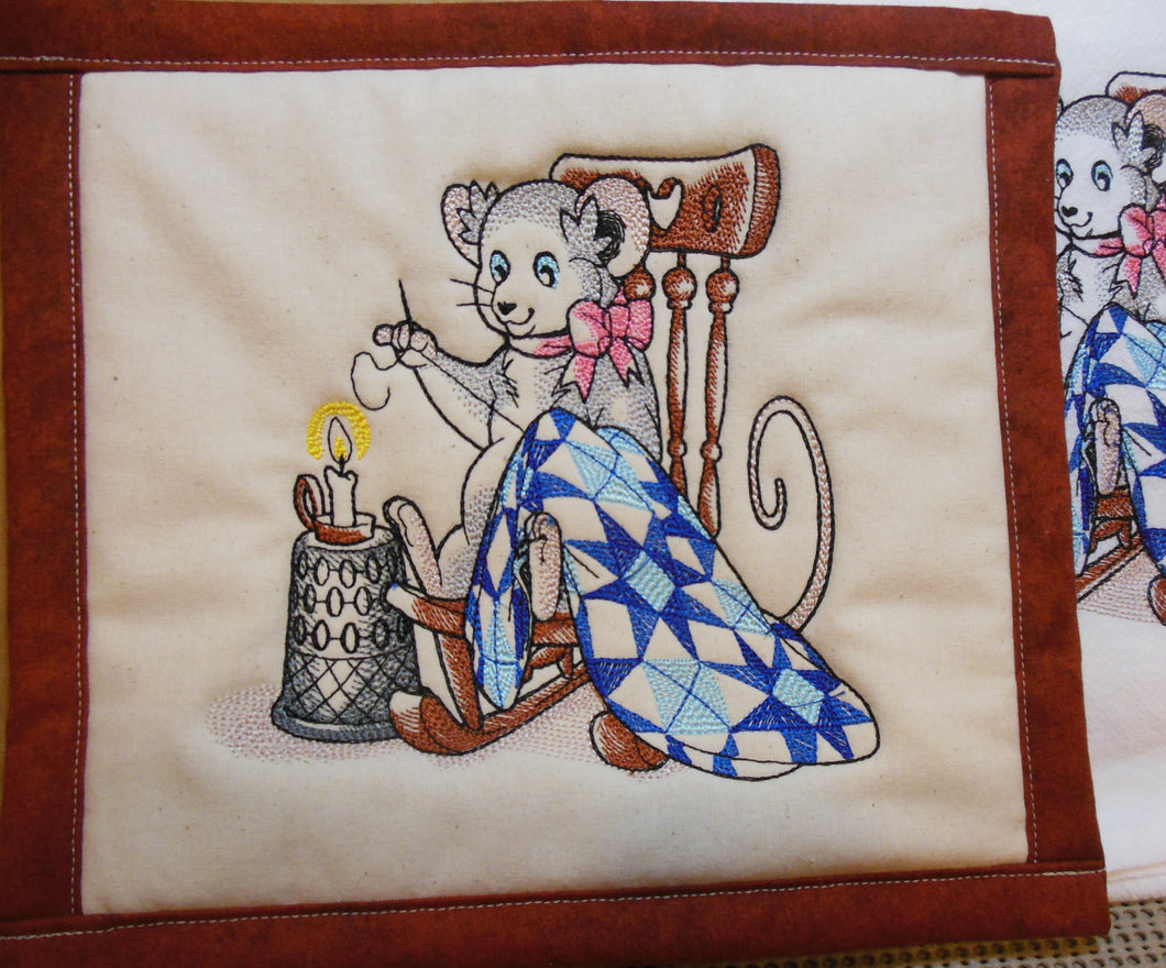 Quilting Mouse Towel & Potholder Set