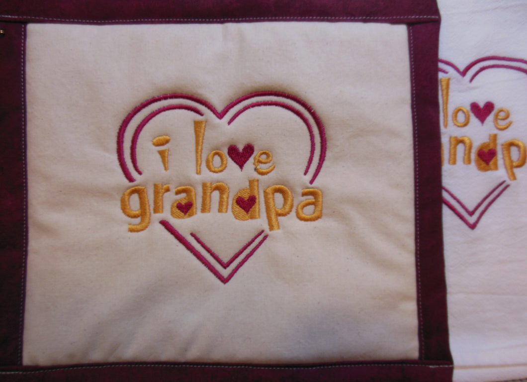 I Love Grandpa Towel & Potholder Set