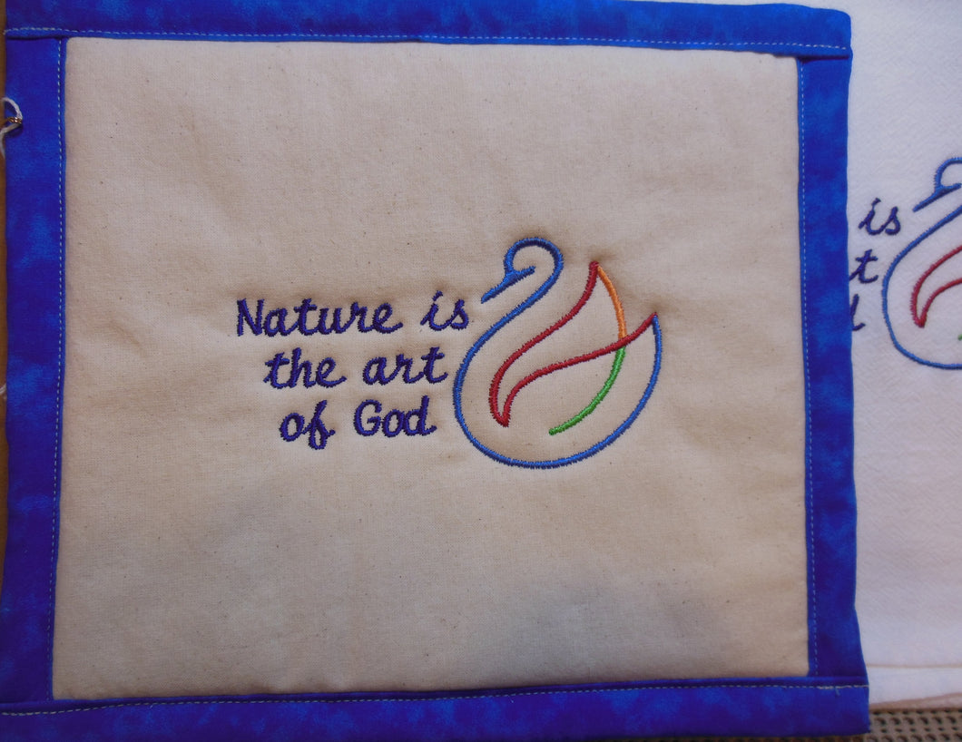 Nature is the Art of God Towel & Potholder Set