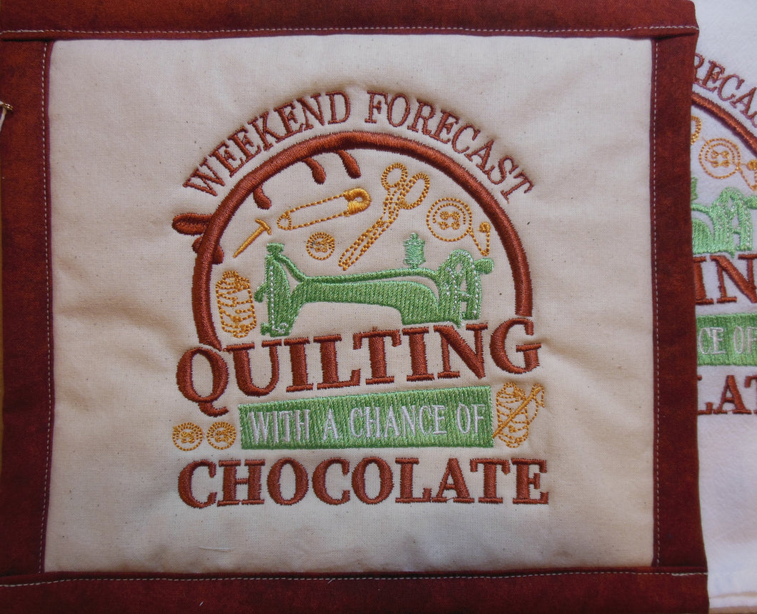 Quilting & Chocolate Towel & Potholder Set