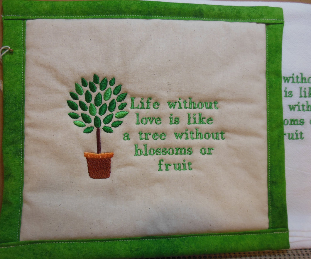 Life Without Love Towel & Potholder Set