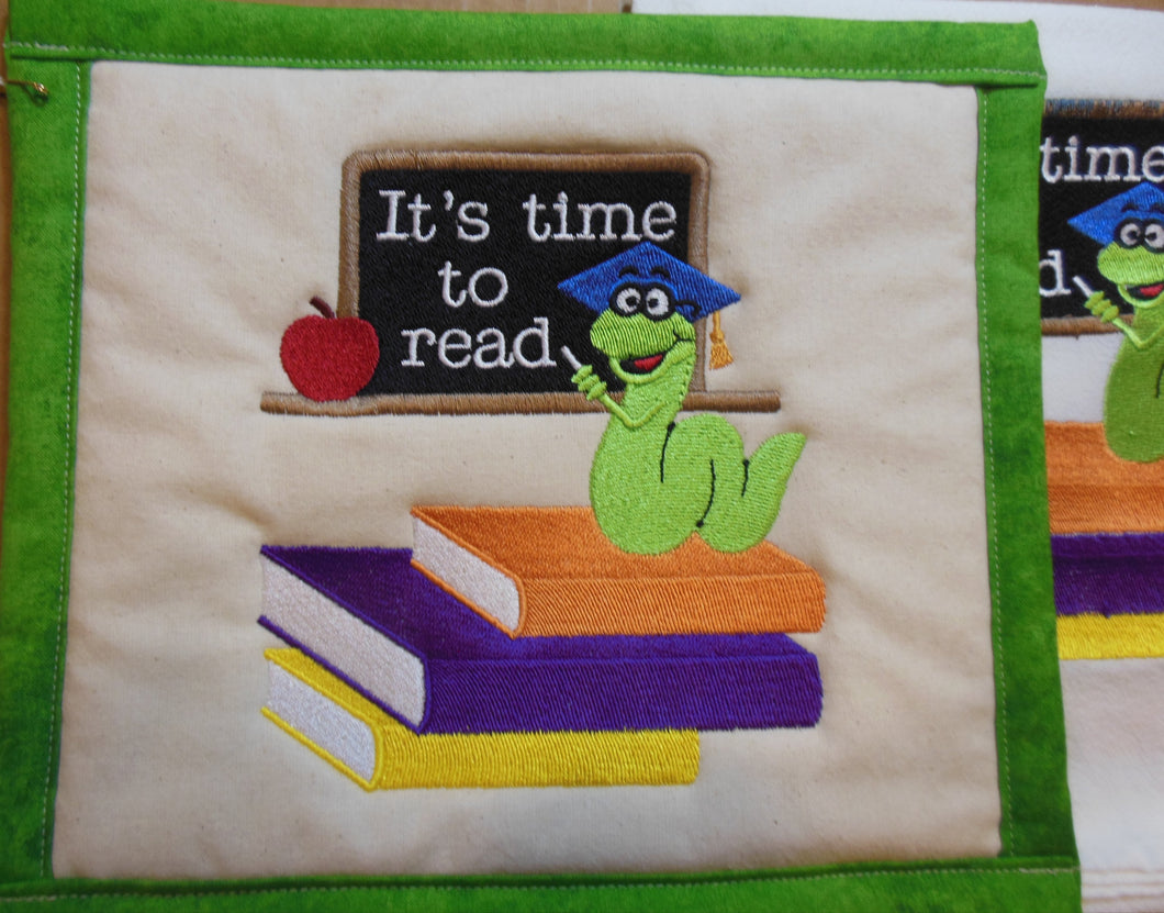 Bookworm Towel & Potholder Set