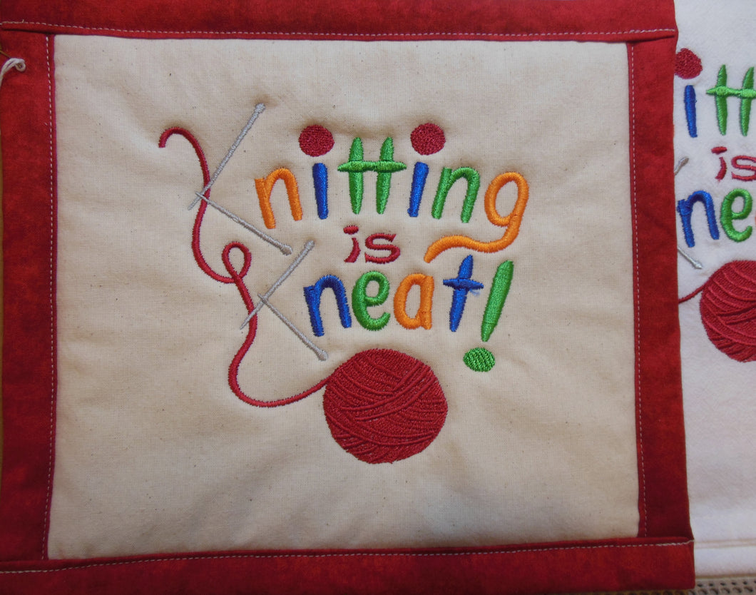 Knitting is Kneat Towel & Potholder Set