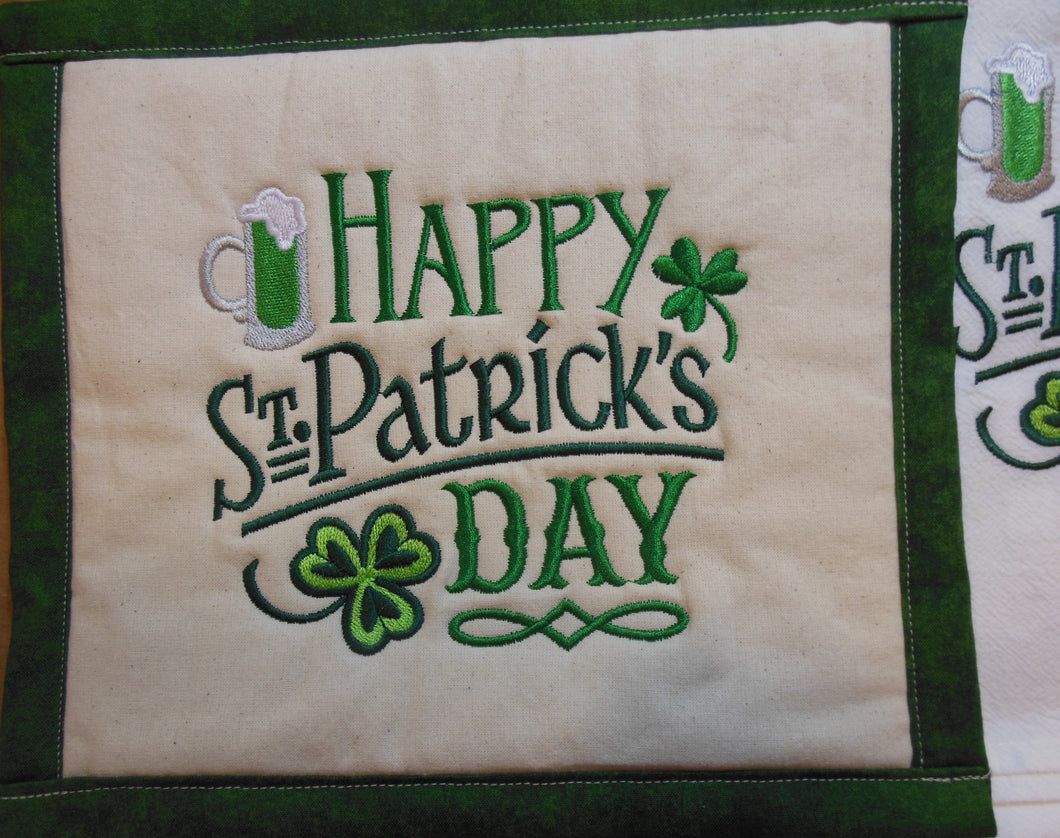 Happy St. Patricks Day Towel & Potholder Set