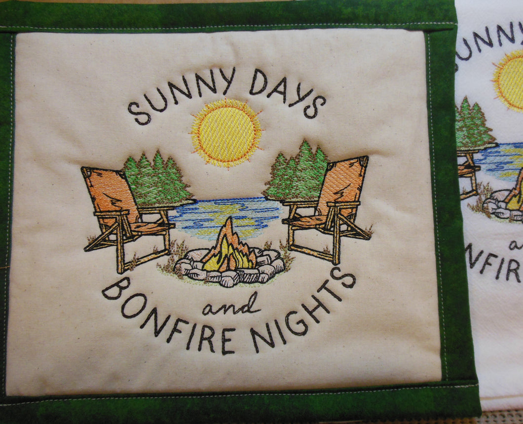 Sunny Days and Bonfire Nights Towel & Potholder Set