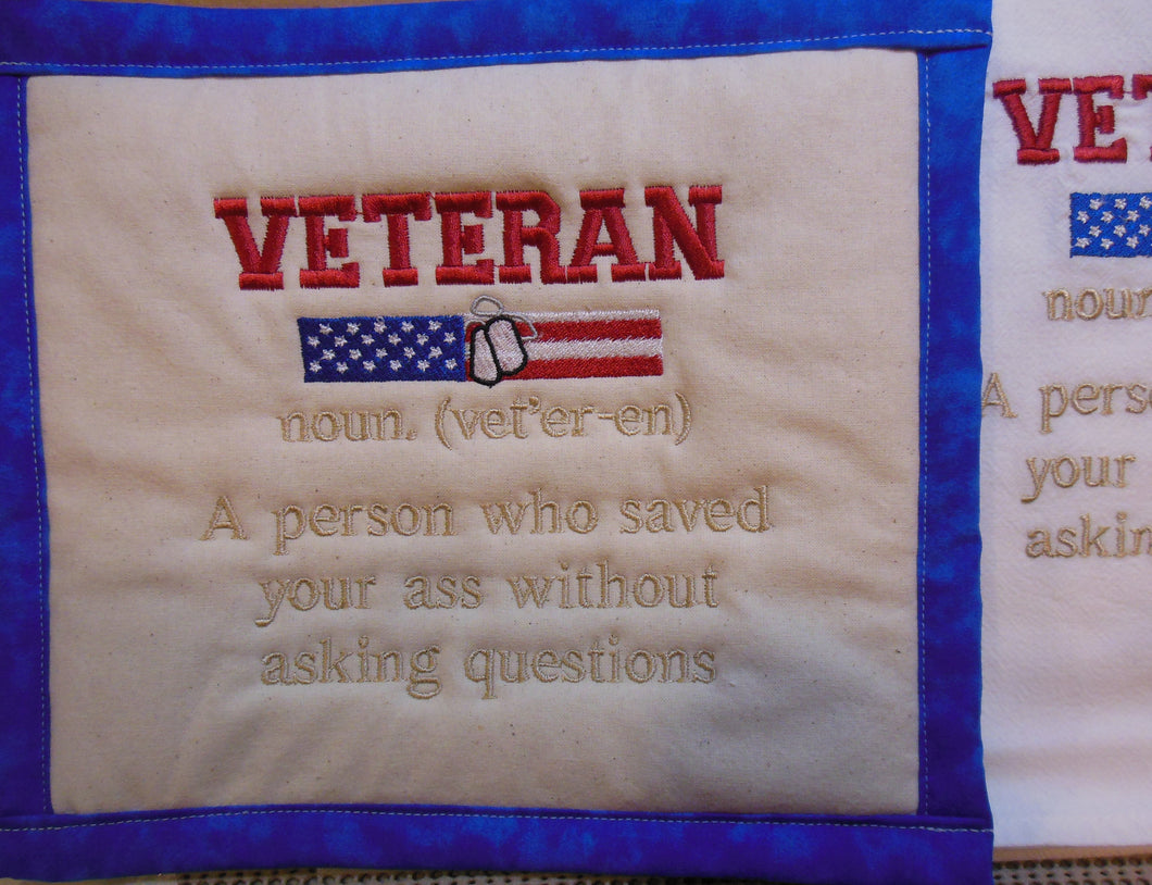 Veteran Definition Towel & Potholder Set