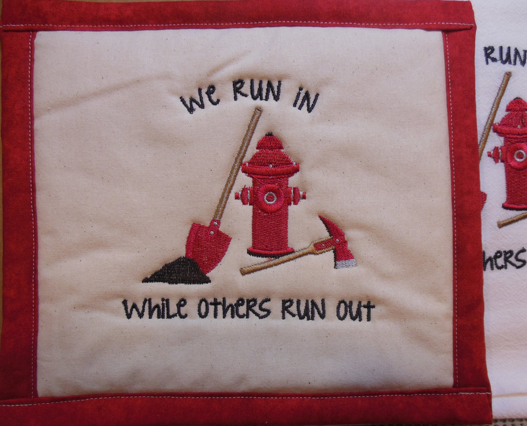 We Run In Towel & Potholder Set